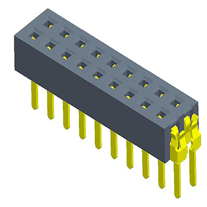 1.27mm排母 2.1/2.0塑高 带外柱